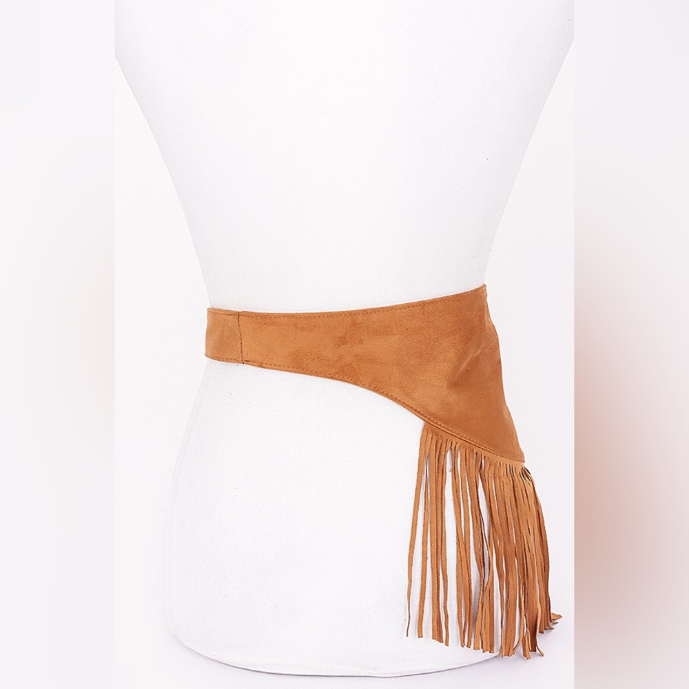 Fringed Tan Belt - Picture 6 of 8